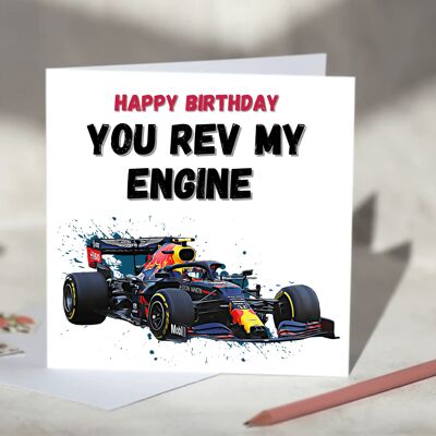 You Rev My Engine F1 Card - Red Bull Racing / SKU262