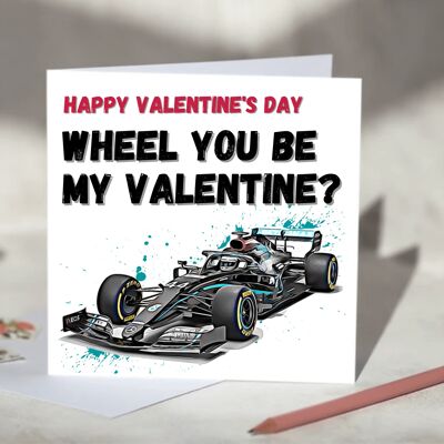 Wheel You Be My Valentine F1 Card - Mercedes / SKU301