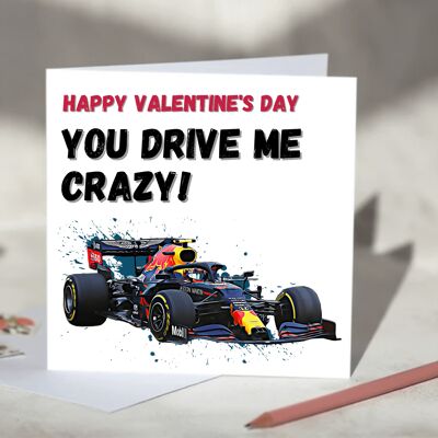 You Drive Me Crazy F1 Card - Happy Birthday - Red Bull Racing / SKU323