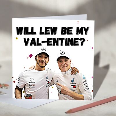 Lewis Hamilton and Valterri Bottas F1 Valentine's Day Card / SKU372