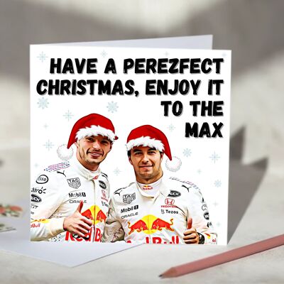 Max Verstappen and Sergio Perez F1 Christmas Card / SKU422