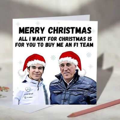 Lance Stroll F1 Christmas Card - All I Want For Christmas / SKU430