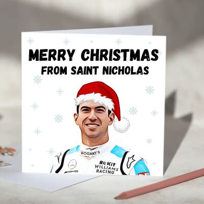 Nicholas Latifi F1 Christmas Card - Merry Christmas from Saint Nicholas / SKU445