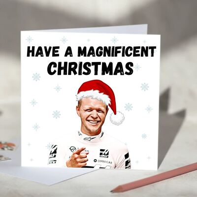 Kevin Magnussen F1 Christmas Card - Have a Magnificent Christmas / SKU450