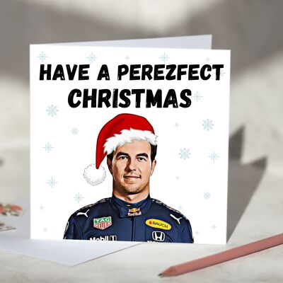 Sergio Perez F1 Christmas Card - Have a Perrezfect Christmas / SKU469