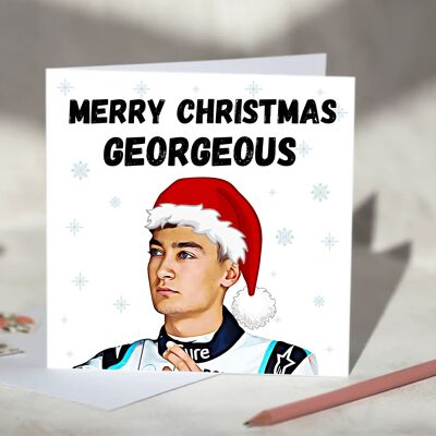 George Russell F1 Christmas Card - Merry Christmas Georgeous / SKU471