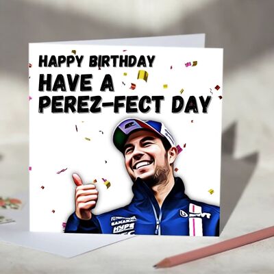 Sergio Perez, Have A Perez-fect Day, Red Bull Racing F1 Card / SKU637