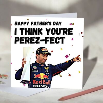 Sergio Perez, I Think You're Perez-fect Red Bull Racing F1 Card - Happy Father's Day / SKU645
