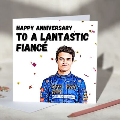 Happy Birthday to a Lantastic Relative Lando Norris F1 Card - Happy Anniversary / SKU663