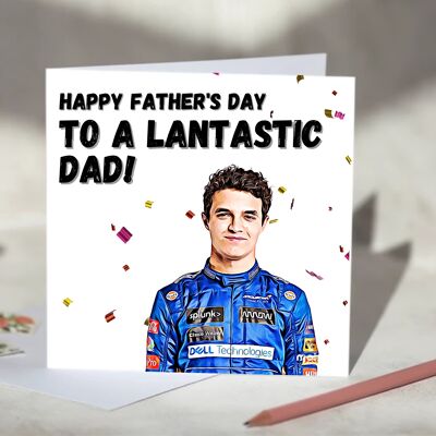 Happy Birthday to a Lantastic Relative Lando Norris F1 Card - Happy Father's Day / SKU665