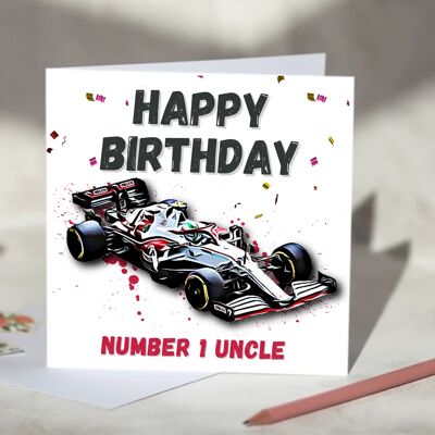 Personalised Formula 1 Birthday Card - Alfa Romeo / SKU688