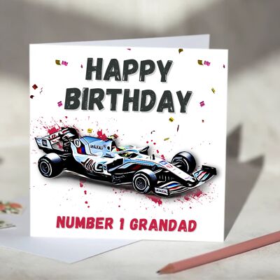 Personalised Formula 1 Birthday Card - Haas / SKU691