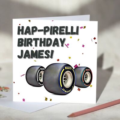 F1 Hap-Pirelli Birthday Card / SKU704