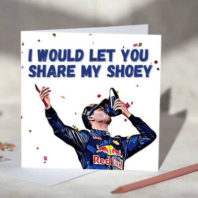 Daniel Ricciardo Shoey F1 Card - Blank / SKU731
