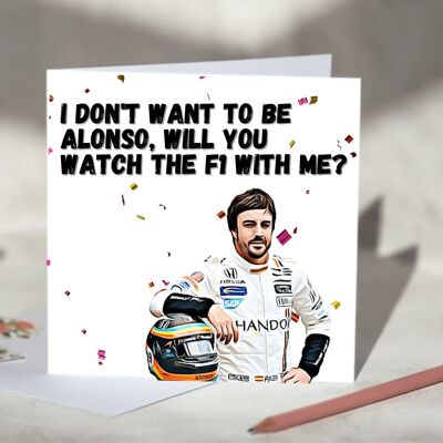 Fernando Alonso F1 Card - Blank / SKU743