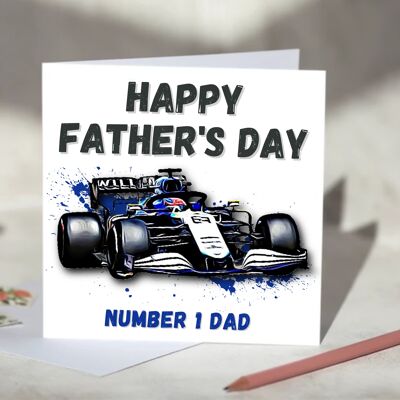 F1 Father's Day Card Featuring F1 Car - Williams / SKU758