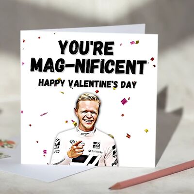 Kevin Magnussen I Think You're Magnificent F1 Card - Happy Valentine's Day / SKU762