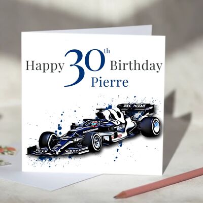 AlphaTauri F1 Personalised Birthday Card / SKU799