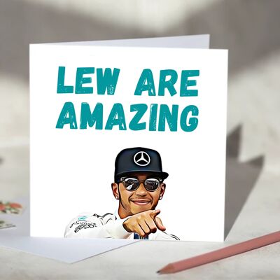 Lew Are Amazing Lewis Hamilton Mercedes F1 Card - Blank / SKU809