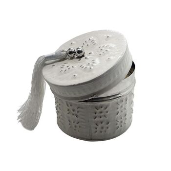 Bougie artisanale Vie Naturals dans un contenant en aluminium 7x6cm, Jasmin 4