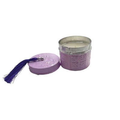 Vie Naturals handgemachte Kerze in Aluminiumbehälter 7x6cm, Lavendel