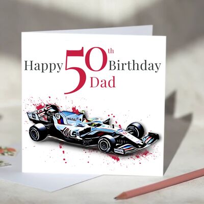 Haas F1 Personalised Birthday Card / SKU1009