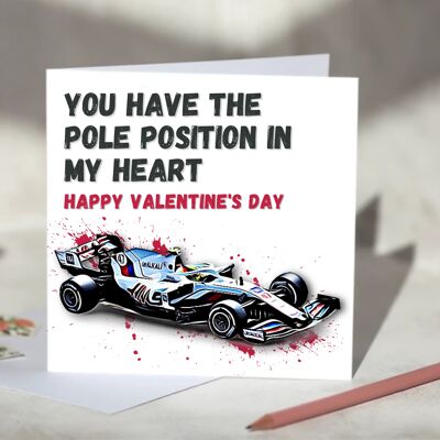 You Have The Pole Position In My Heart F1 Card - Happy Birthday - Haas / SKU1037
