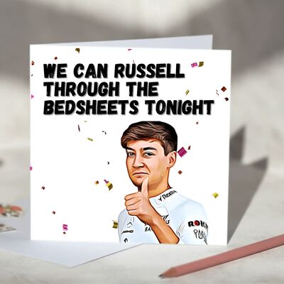 George Russell Through the Bed Sheets F1 Card - Blank / SKU1155