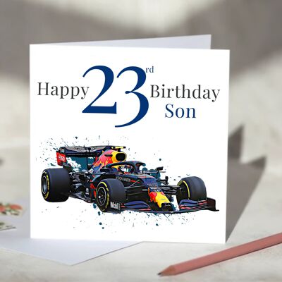 Red Bull F1 Personalised Birthday Card / SKU1156