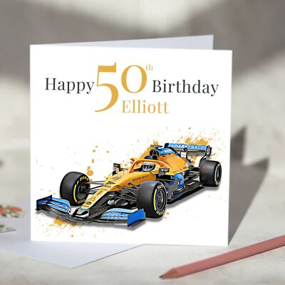 McLaren F1 Personalised Birthday Card / SKU1157