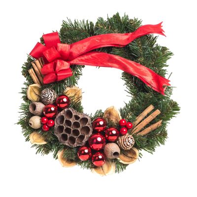 Red wreath 25 cm