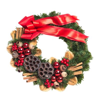 Red wreath 35 cm
