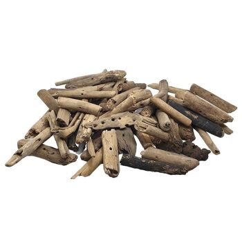 Morceaux de bois flotté indonésien Vie Naturals 8-17 cm, percés avec un petit trou, env. 50 à 60 pièces 3