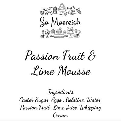 So Mooreish Passionfruit & Lime Mousse (Serves 2) FOR COLLECTION ONLY