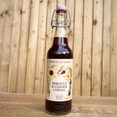 Hibiscus & Ginger Cordial, 500ml x 1