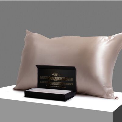 Silk pillowcase 100% Mulberry Silk 22 momme champagne standard size