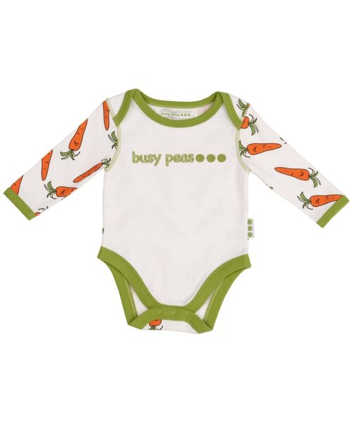 Pure Cotton Body Suit – Carrot Print - 12-18-mths