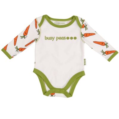 Body Puro Algodón – Estampado Zanahoria - 12-18 meses