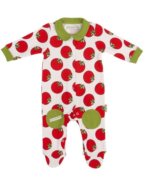 Pure Cotton All In One – Tomato Print - 12-18-mths