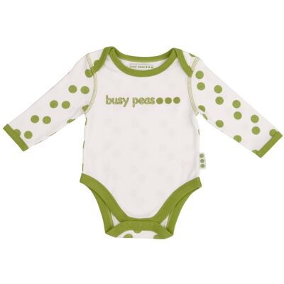 Body de puro algodón – Estampado de guisantes - 12-18 meses