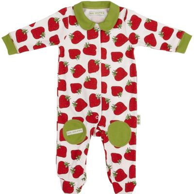 Pure Cotton All In One – Strawberry Print - 12-18-mths