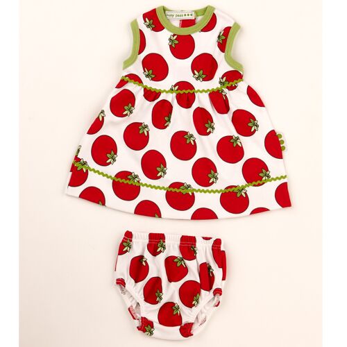 Tomato Dress with matching pants - 6-9-mths