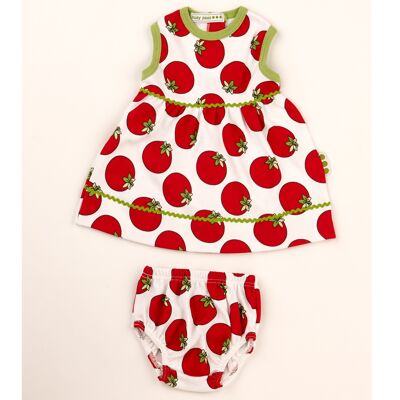 Tomatenkleid mit passender Hose - 6-9 Monate