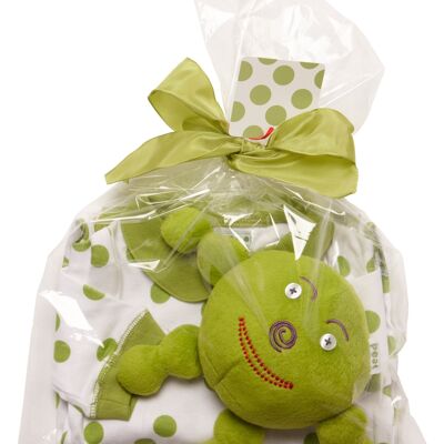 Peluche tout-en-un imprimé pois et pois tourbé - 12-18 mois