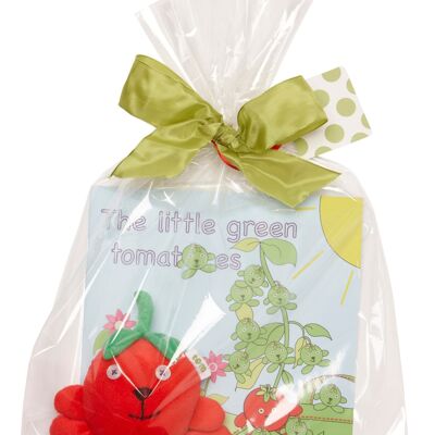 Juguete de peluche Tom Tomato y libro de cuentos The Little Green Tomatoes