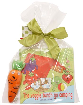 Carry Carrot Soft Toy & The Veggie Bunch Go Camping Storybook 1