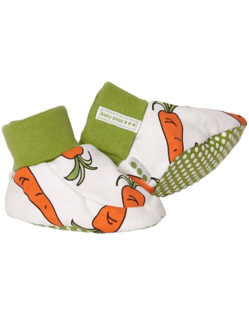 Pure cotton Booties – Carrot Print - 6-12-months