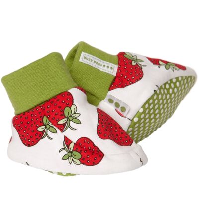 Pure cotton Booties – Strawberry Print - 6-12-months