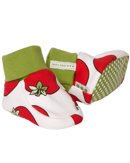 Pure cotton Booties – Tomato Print - 6-12-months