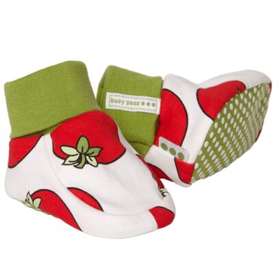 Chaussons pur coton - Imprimé Tomate - 6-12 mois